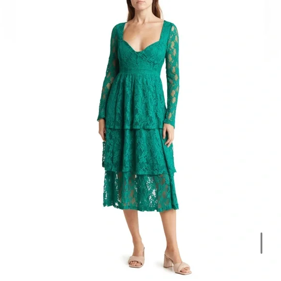 NSR | Dresses | Nsr Nikki Lace Long Sleeve Dress Nwt | Poshmark